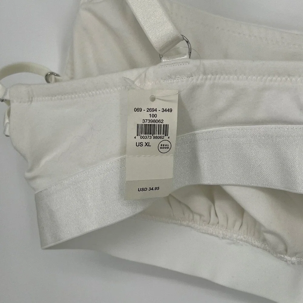 Aerie Womens Cotton Scoop Bralette‎ Bra Size XL Side Lattice Adjustable Straps